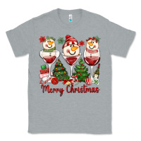 Heather Grey merry christmas wine and cocktails Classic Tee - MaliasSmallBusiness