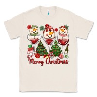Natural merry christmas wine and cocktails Classic Tee - MaliasSmallBusiness