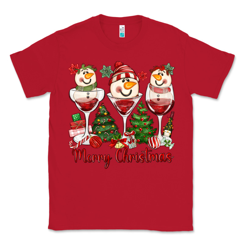 Merry Christmas Wine And Cocktails Classic Tee by MaliasSmallBusiness | Teevron