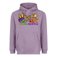 Lavender peace love mardi gras olivia Heavyweight Hoodie - OliviaCreatesArt