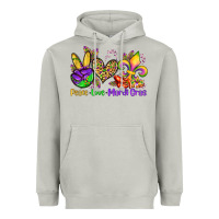 Moon Dust peace love mardi gras olivia Heavyweight Hoodie - OliviaCreatesArt