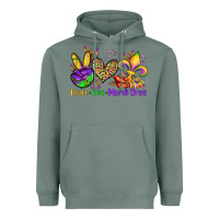 Sage peace love mardi gras olivia Heavyweight Hoodie - OliviaCreatesArt