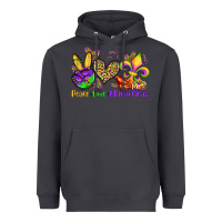 Smoke peace love mardi gras olivia Heavyweight Hoodie - OliviaCreatesArt