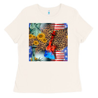 Bone statue of liberty american flag Ladies Tee - BundleAndBundleShop