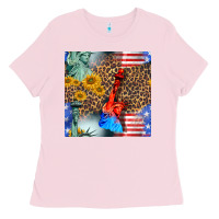 Statue Of Liberty American Flag Ladies Tee | Teevron