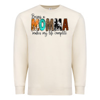 Sandshell Being a Momma Makes My Life Complete Premium Sweatshirt - CowCowDesign