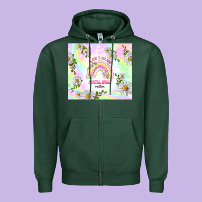 Mental Health Matters Zipper Hoodie Designed By Tumblerdesignbyshophia