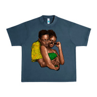 Midnight Navy black couple Urban Heavy Tee - NancyCooperArtShop