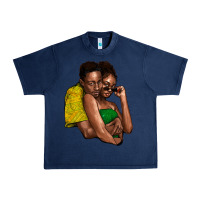Navy black couple Urban Heavy Tee - NancyCooperArtShop