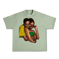 Oil Green black couple Urban Heavy Tee - NancyCooperArtShop