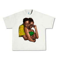 Pistachio black couple Urban Heavy Tee - NancyCooperArtShop