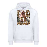 White Fur Baby Mama Dog Urban Hoodie - CowhideDigitalArt