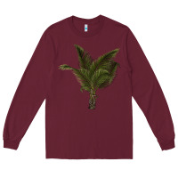 Burgundy palm tree Long Sleeve Tee - LillyAllenDesigns
