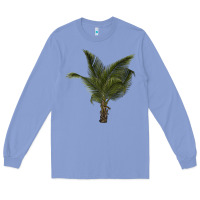 Colony Blue palm tree Long Sleeve Tee - LillyAllenDesigns