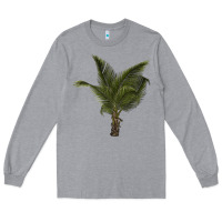 Heather Grey palm tree Long Sleeve Tee - LillyAllenDesigns