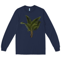 Navy palm tree Long Sleeve Tee - LillyAllenDesigns