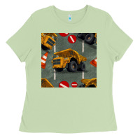 Matcha dump truck seamles pattern Ladies Tee - BundleAndBundleShop