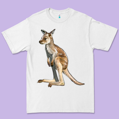 Baby Kangaroo Premium Tee Designed By Lillyallendesigns