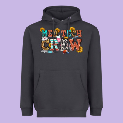 Med Tech Crew Heavyweight Hoodie Designed By Oliviacreatesart