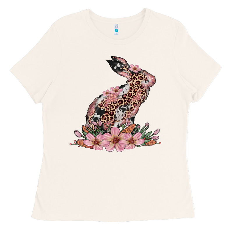 Bunny With Blossom Flower Ladies Tee by Artiststas | Teevron