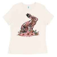 Bone bunny with blossom flower Ladies Tee - Artiststas