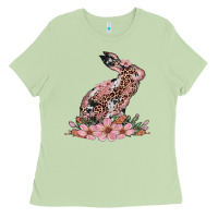 Matcha bunny with blossom flower Ladies Tee - Artiststas