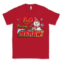 Red i love being a mamaw Classic Tee - MaliasSmallBusiness