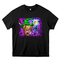 Black highland cow halloween Heavy Core Tee - JahusDesignShop