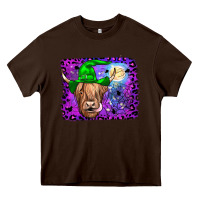Chocolate Brown highland cow halloween Heavy Core Tee - JahusDesignShop
