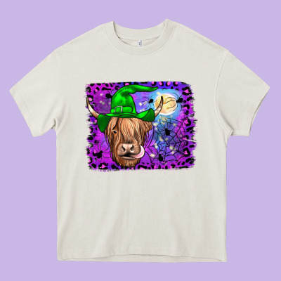 Highland Cow Halloween Heavy Core Tee Designed By Jahusdesignshop