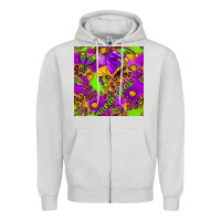 Dove Grey Mardi Gras and jester hat seamless pattern Zipper Hoodie - HowdyJamesFarm