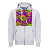 Heather Grey Mardi Gras and jester hat seamless pattern Zipper Hoodie - HowdyJamesFarm