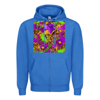 True Royal Mardi Gras and jester hat seamless pattern Zipper Hoodie - HowdyJamesFarm
