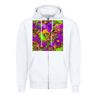 White Mardi Gras and jester hat seamless pattern Zipper Hoodie - HowdyJamesFarm