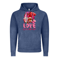 Vintage Denim love is in the air with gnomies Vintage Hoodie - NancyCooperArtShop