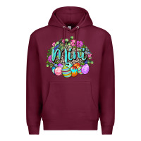 Burgundy Easter Mini Happy Easter Day Premium Hoodie - CowGirlArtShop