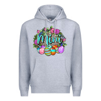 Heather Grey Easter Mini Happy Easter Day Premium Hoodie - CowGirlArtShop