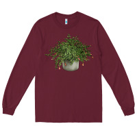Burgundy Dwarf Pomegranate Tree Illustrations Long Sleeve Tee - LillyAllenDesigns