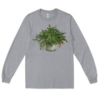 Heather Grey Dwarf Pomegranate Tree Illustrations Long Sleeve Tee - LillyAllenDesigns