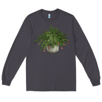 Smoke Dwarf Pomegranate Tree Illustrations Long Sleeve Tee - LillyAllenDesigns