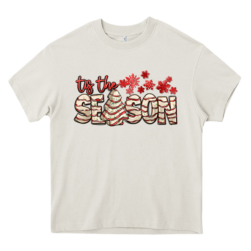 Tis The Season With Christmas Cake Heavy Core Tee by AdoDesignShop | Teevron