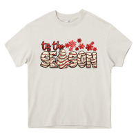Cream tis the season with christmas cake Heavy Core Tee - AdoDesignShop