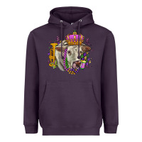 Plum charolais mardi gras Heavyweight Hoodie - OliviaCreatesArt