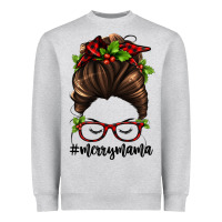 Heather Grey christmas merry mama Heavyweight Sweatshirt - Jasminsmagicworld