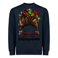 Navy christmas merry mama Heavyweight Sweatshirt - Jasminsmagicworld