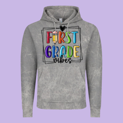 1st Grade Vibes Vintage Hoodie Designed By Maliassmallbusiness