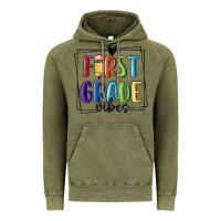 Vintage Olive 1st grade vibes Vintage Hoodie - MaliasSmallBusiness