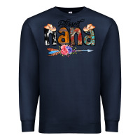 Navy Blessed Nana Premium Sweatshirt - CowCowDesign