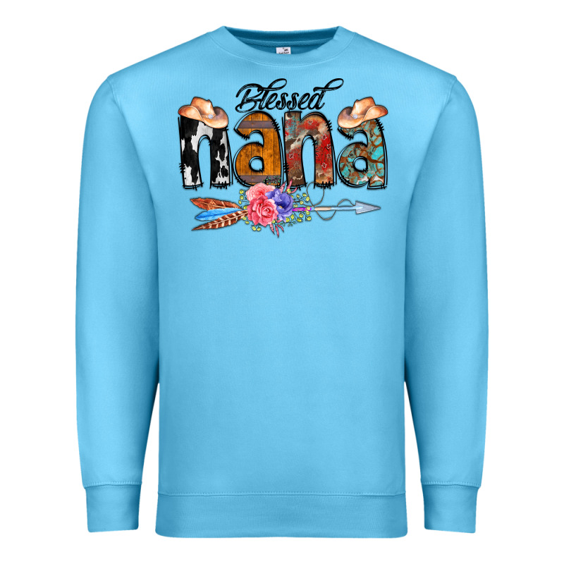 Blessed Nana Premium Sweatshirt by CowCowDesign | Teevron