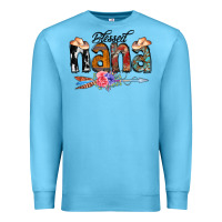 Ocean Blue Blessed Nana Premium Sweatshirt - CowCowDesign